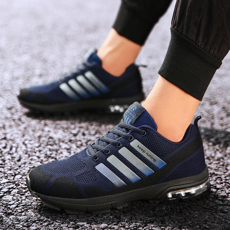 Running Mens Sport Elegant Sneakers Air Cushion Sneakers Lace Up Low Top Jogging Shoes Man Athletic Footwear Breathable Comfortable Athletic Running Sneakers 69