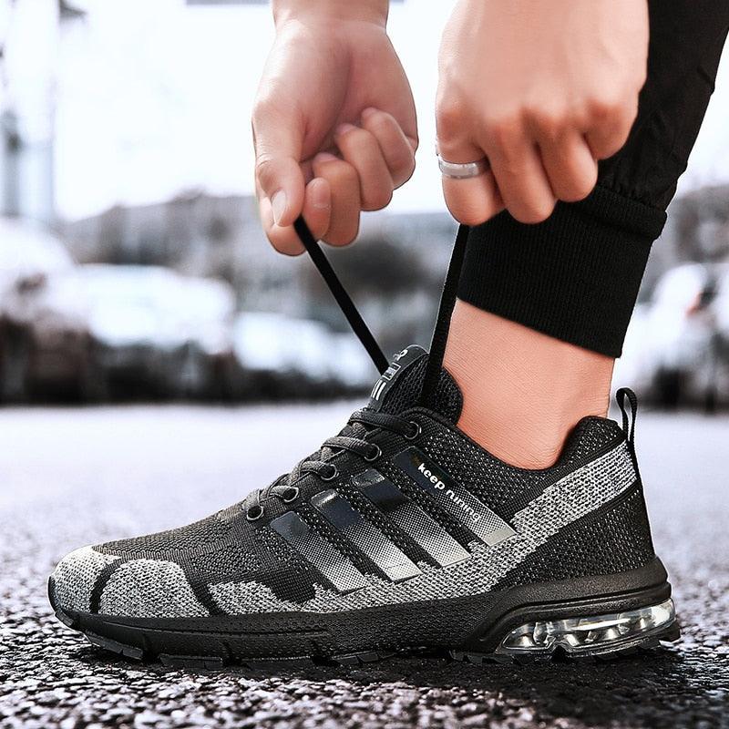 Running Mens Sport Elegant Sneakers Air Cushion Sneakers Lace Up Low Top Jogging Shoes Man Athletic Footwear Breathable Comfortable Athletic Running Sneakers 81