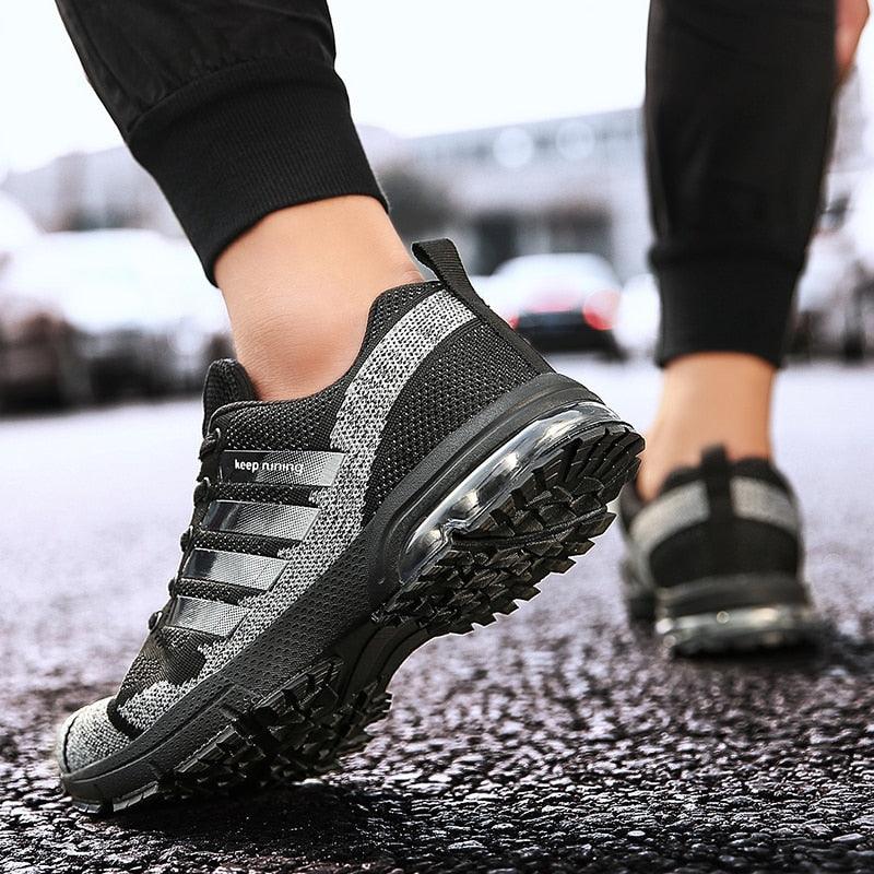 Running Mens Sport Elegant Sneakers Air Cushion Sneakers Lace Up Low Top Jogging Shoes Man Athletic Footwear Breathable Comfortable Athletic Running Sneakers 95