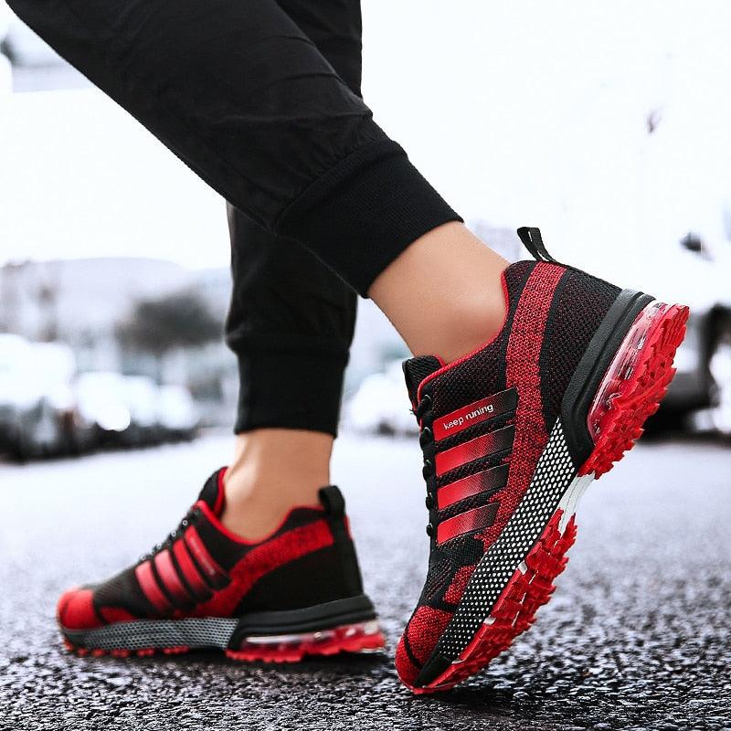 Running Mens Sport Elegant Sneakers Air Cushion Sneakers Lace Up Low Top Jogging Shoes Man Athletic Footwear Breathable Comfortable Athletic Running Sneakers 72