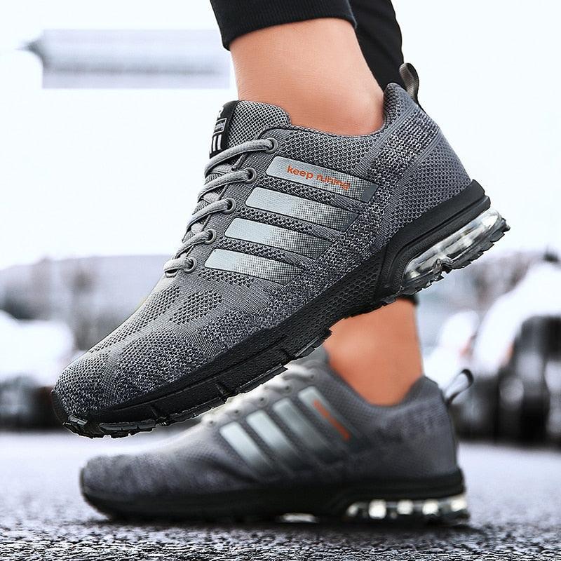 Running Mens Sport Elegant Sneakers Air Cushion Sneakers Lace Up Low Top Jogging Shoes Man Athletic Footwear Breathable Comfortable Athletic Running Sneakers 86