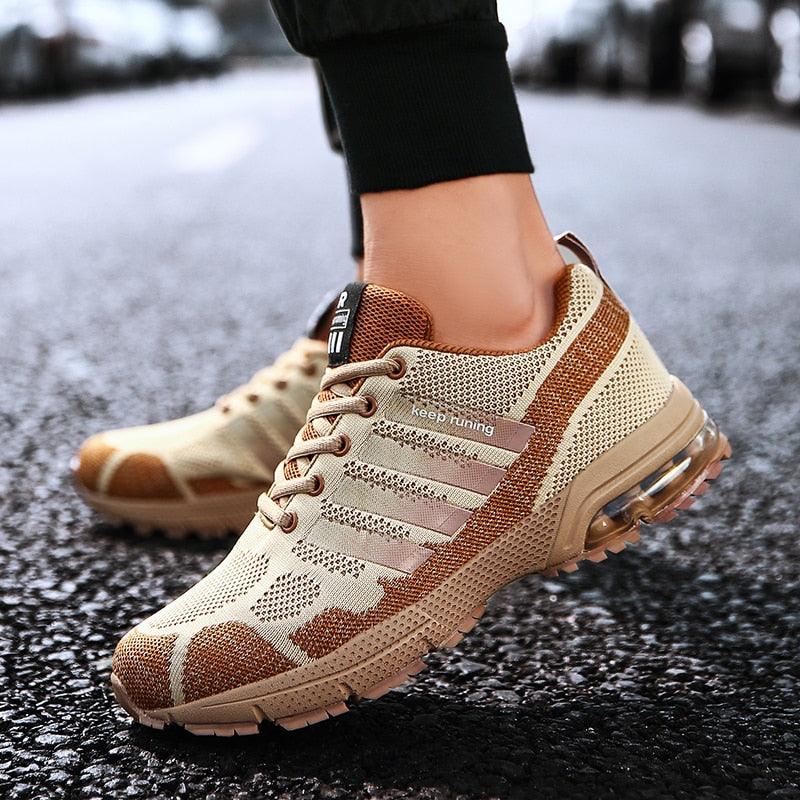 Running Mens Sport Elegant Sneakers Air Cushion Sneakers Lace Up Low Top Jogging Shoes Man Athletic Footwear Breathable Comfortable Athletic Running Sneakers 102
