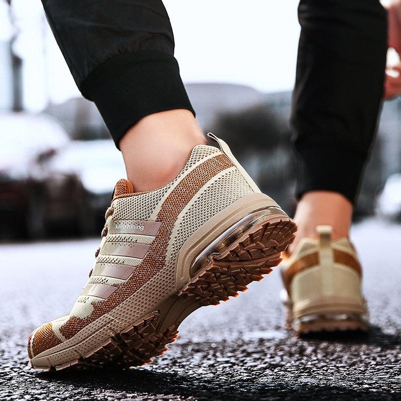 Running Mens Sport Elegant Sneakers Air Cushion Sneakers Lace Up Low Top Jogging Shoes Man Athletic Footwear Breathable Comfortable Athletic Running Sneakers 93
