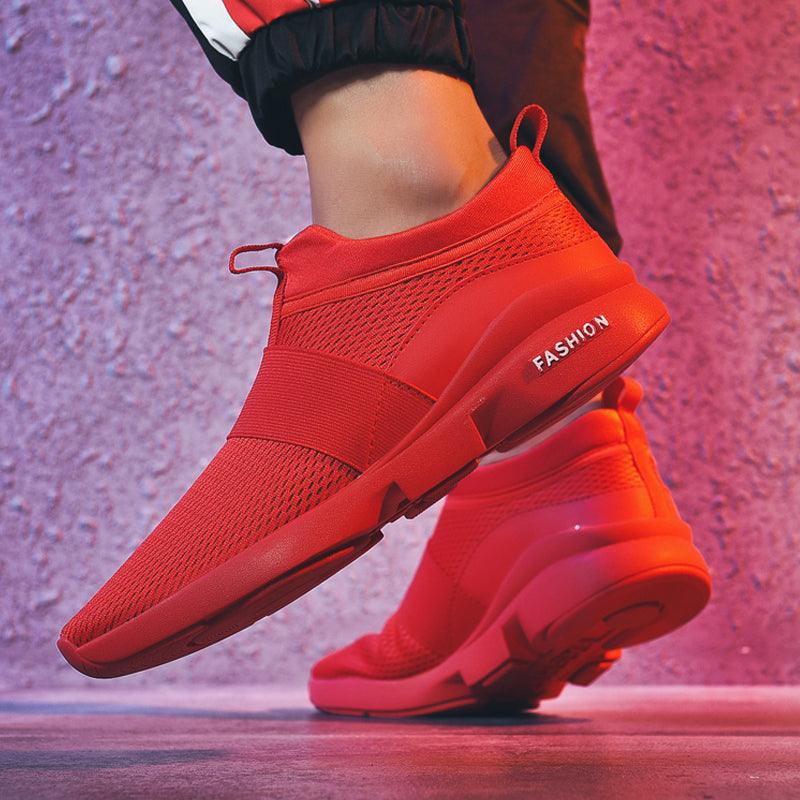 Mens Red Sneakers Flats Sport Footwear Couple Sneakers New Fashion Lovers Casual Lightweight Jogging Breathable Tennis Sport Shoes For Workout OutdoorWalking 22