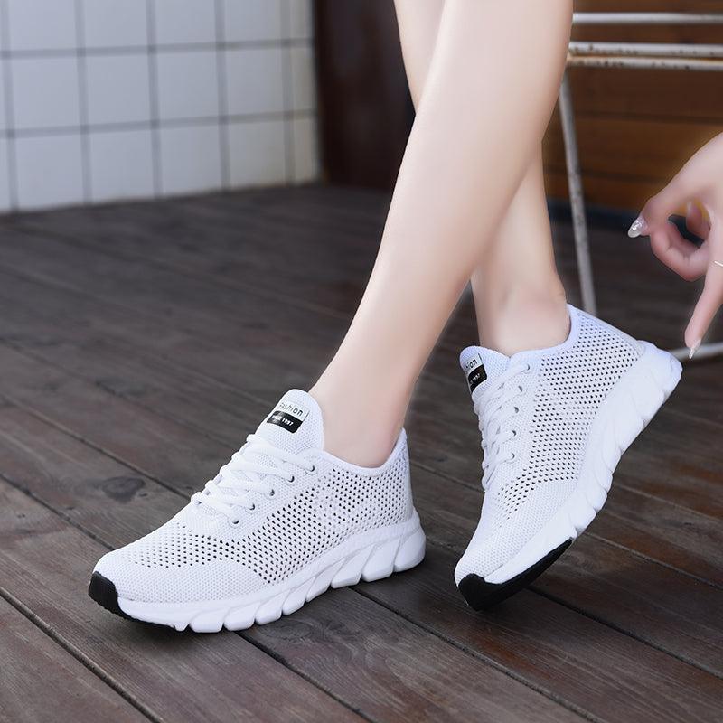 New Mesh Womens Sneakers Breathable Flat Shoes Women Lightweight Sports Non-slip Running Footwear Fashionable Breathable And Non-Slip Walking Shoes For Women 21