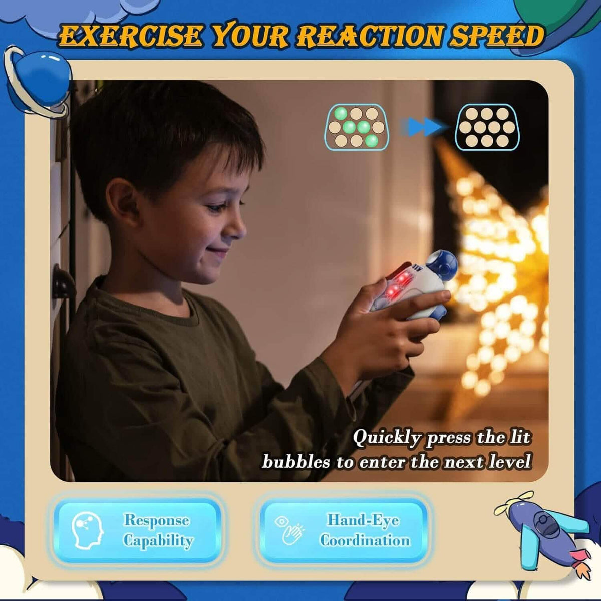 Quick Push Pop Game-it Fidget Toys Pro for Kids and Adults 4