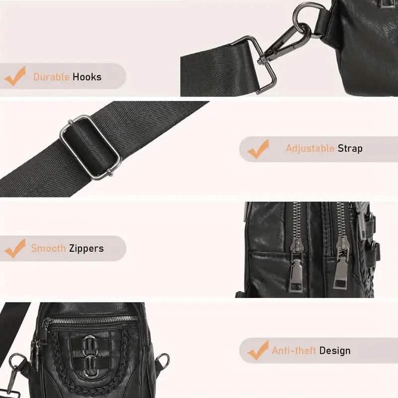 Retro PU Leather Crossbody Bag 7