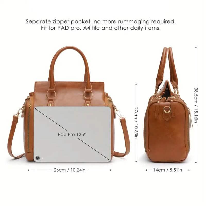 Retro PU Leather Handbag with Multi Card Slot 2
