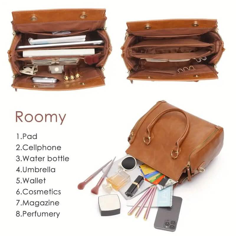Retro PU Leather Handbag with Multi Card Slot 5