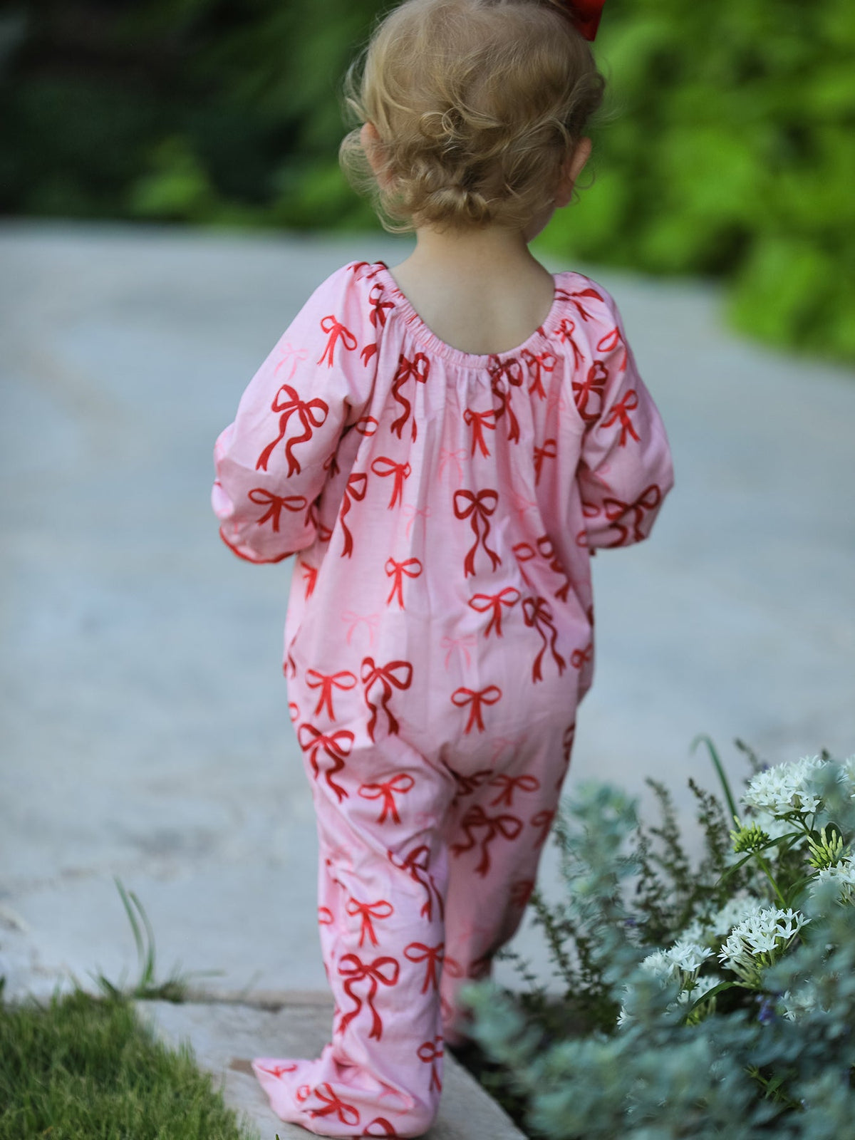 Bow Print Baby Girls Romper 4