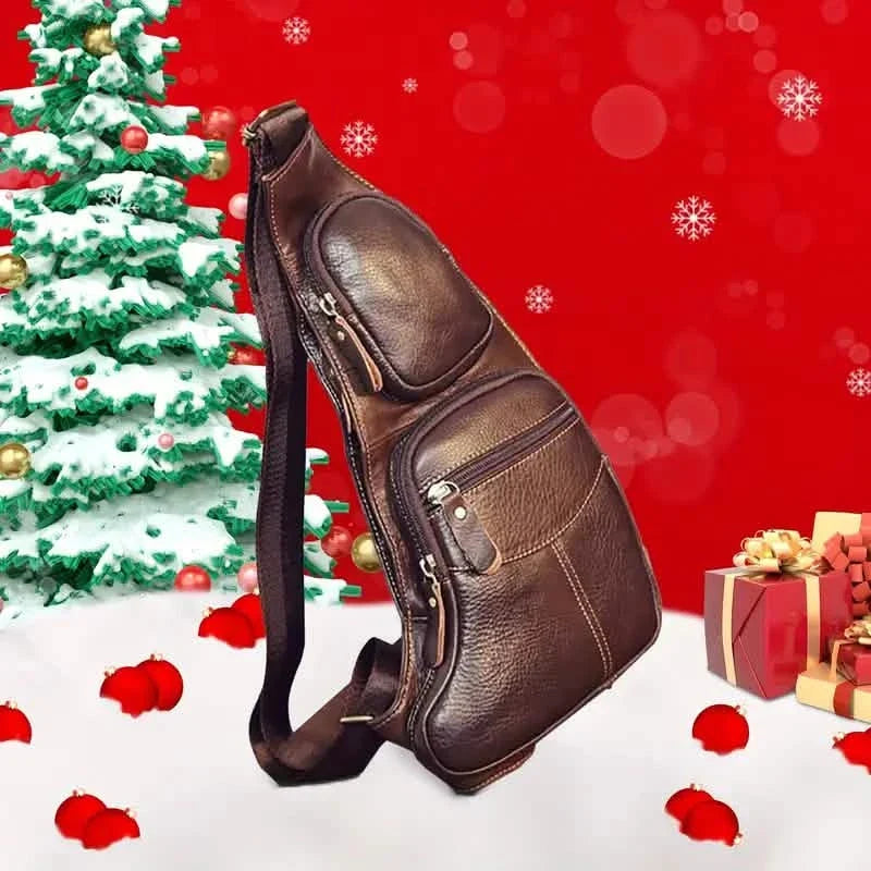 Rugged Vintage Leather Sling Bag 6