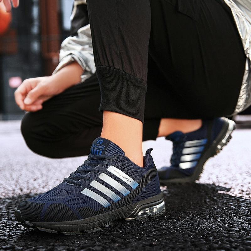 Running Mens Sport Elegant Sneakers Air Cushion Sneakers Lace Up Low Top Jogging Shoes Man Athletic Footwear Breathable Comfortable Athletic Running Sneakers 13