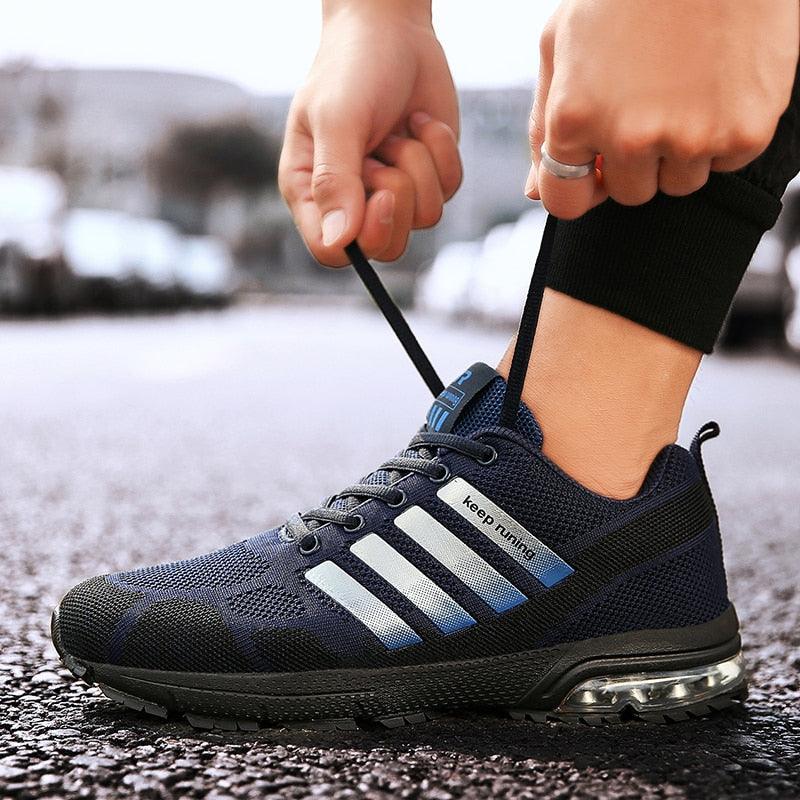 Running Mens Sport Elegant Sneakers Air Cushion Sneakers Lace Up Low Top Jogging Shoes Man Athletic Footwear Breathable Comfortable Athletic Running Sneakers 29