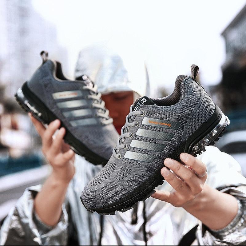 Running Mens Sport Elegant Sneakers Air Cushion Sneakers Lace Up Low Top Jogging Shoes Man Athletic Footwear Breathable Comfortable Athletic Running Sneakers 49