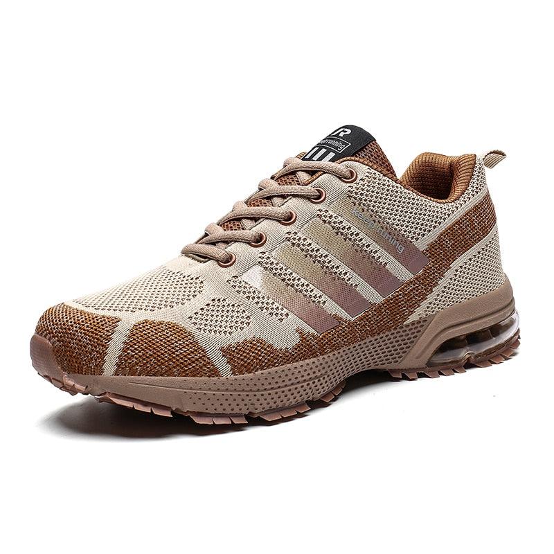 Running Mens Sport Elegant Sneakers Air Cushion Sneakers Lace Up Low Top Jogging Shoes Man Athletic Footwear Breathable Comfortable Athletic Running Sneakers 37