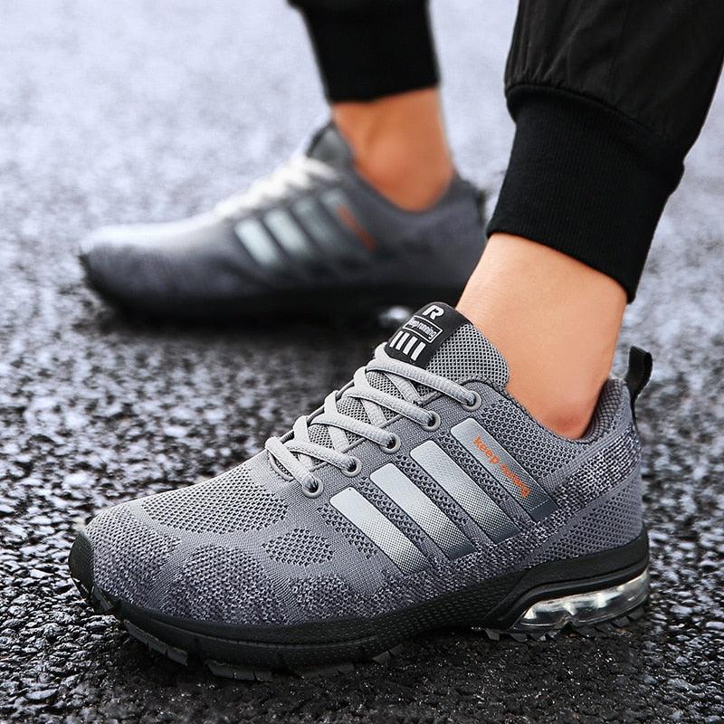 Running Mens Sport Elegant Sneakers Air Cushion Sneakers Lace Up Low Top Jogging Shoes Man Athletic Footwear Breathable Comfortable Athletic Running Sneakers 7