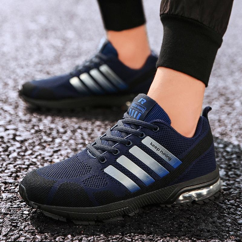 Running Mens Sport Elegant Sneakers Air Cushion Sneakers Lace Up Low Top Jogging Shoes Man Athletic Footwear Breathable Comfortable Athletic Running Sneakers 3
