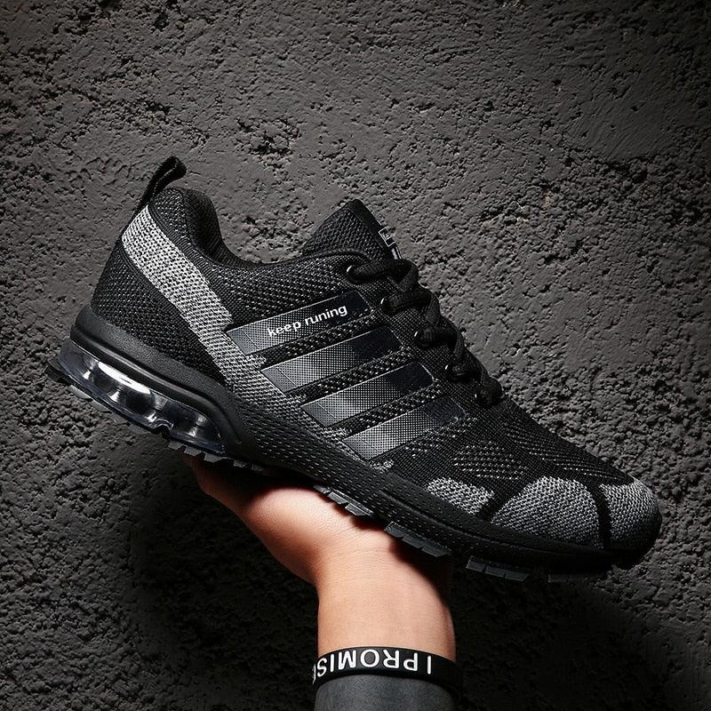 Running Mens Sport Elegant Sneakers Air Cushion Sneakers Lace Up Low Top Jogging Shoes Man Athletic Footwear Breathable Comfortable Athletic Running Sneakers 47