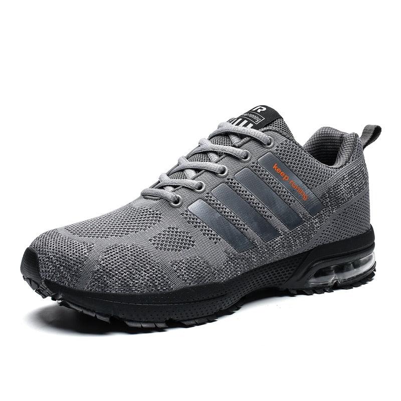 Running Mens Sport Elegant Sneakers Air Cushion Sneakers Lace Up Low Top Jogging Shoes Man Athletic Footwear Breathable Comfortable Athletic Running Sneakers 40