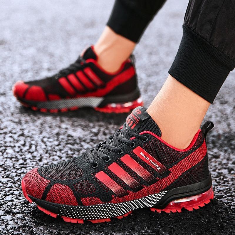 Running Mens Sport Elegant Sneakers Air Cushion Sneakers Lace Up Low Top Jogging Shoes Man Athletic Footwear Breathable Comfortable Athletic Running Sneakers 28