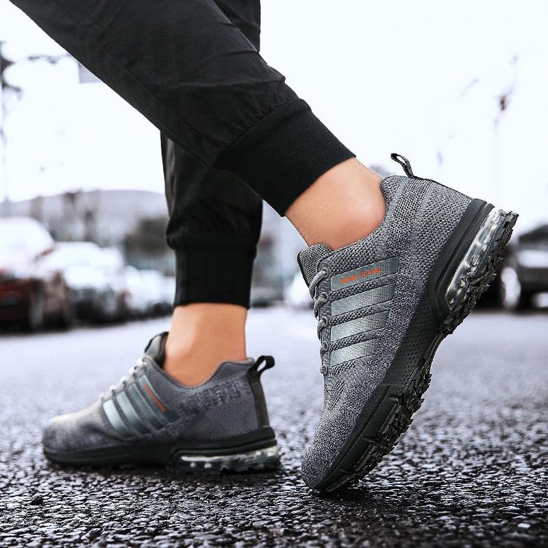 Running Mens Sport Elegant Sneakers Air Cushion Sneakers Lace Up Low Top Jogging Shoes Man Athletic Footwear Breathable Comfortable Athletic Running Sneakers 8