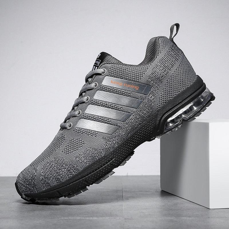 Running Mens Sport Elegant Sneakers Air Cushion Sneakers Lace Up Low Top Jogging Shoes Man Athletic Footwear Breathable Comfortable Athletic Running Sneakers 36