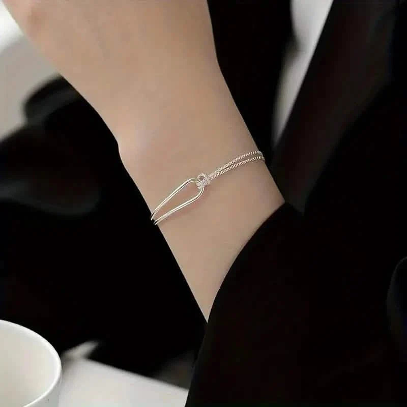 S925 Hypoallergenic Minimalist Geometric Collage Bracelet 7