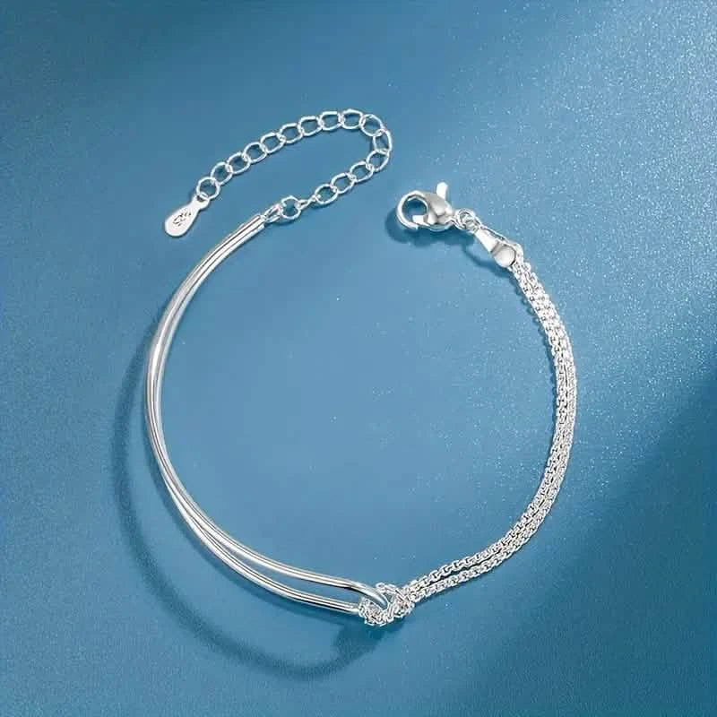 S925 Hypoallergenic Minimalist Geometric Collage Bracelet 3