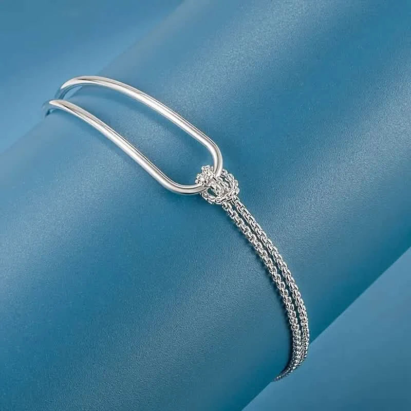 S925 Hypoallergenic Minimalist Geometric Collage Bracelet 4