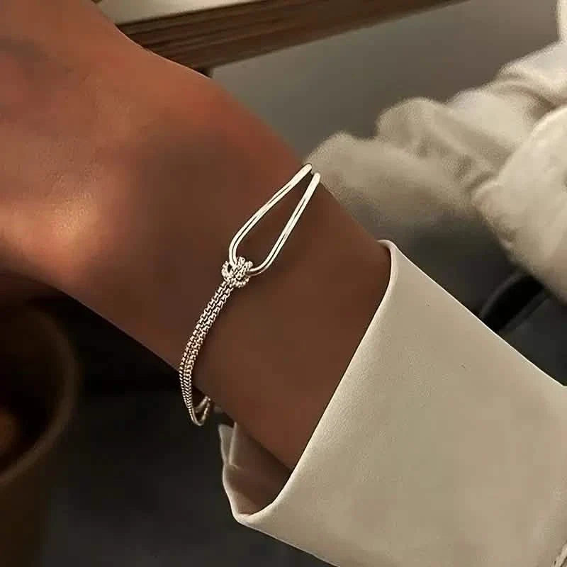 S925 Hypoallergenic Minimalist Geometric Collage Bracelet 2
