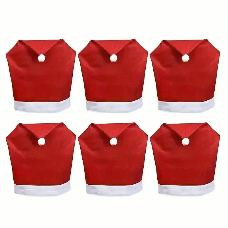 Santa Hats Dining Chair Covers Slipcover 4