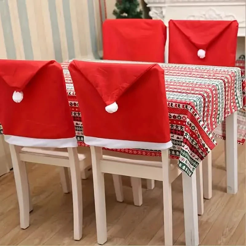 Santa Hats Dining Chair Covers Slipcover 1
