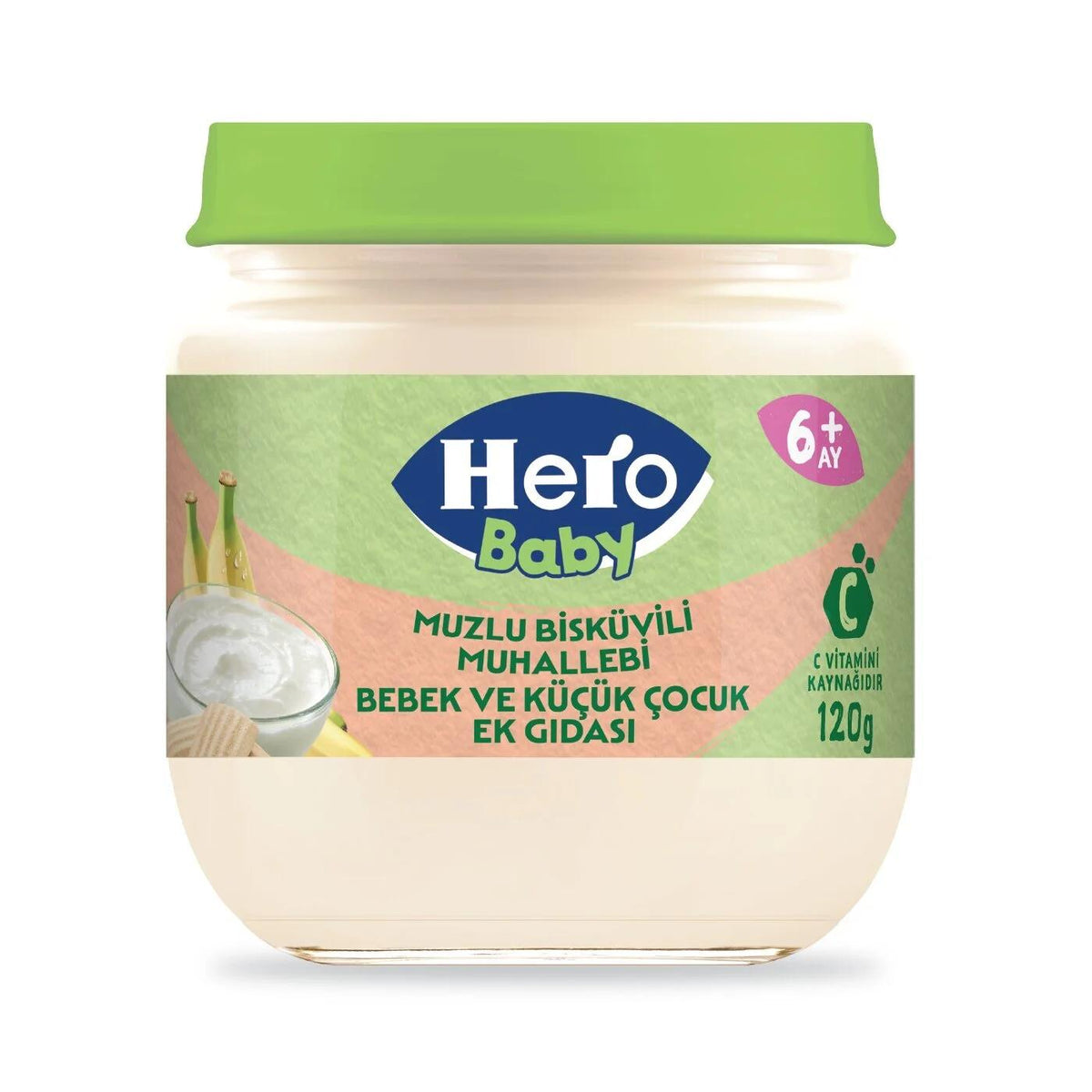 Hero Baby Banana & Biscuit Baby Food Puree 120g 1