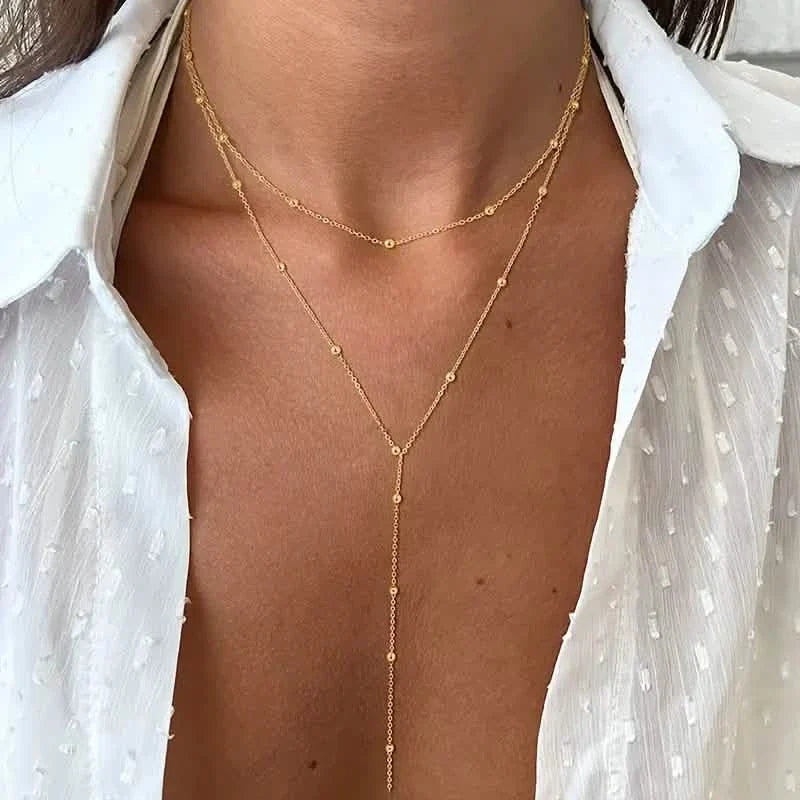 Sexy Tribal Style Iron Chain with Dangling Tassel Pendant 1