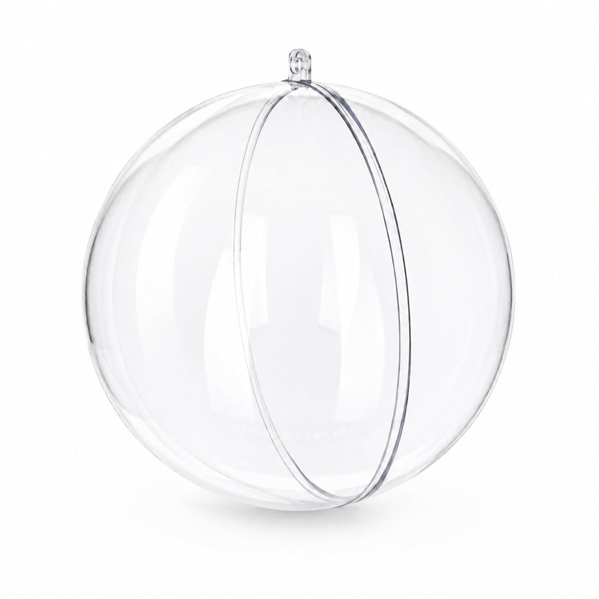 Set of 3 Clear Plastic Ball Ornaments 3.45 Inches (88 mm) 4