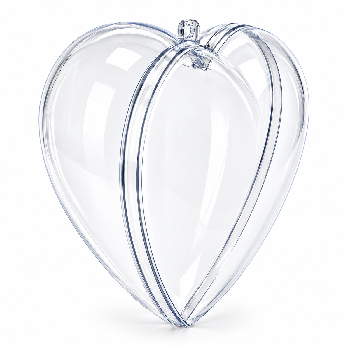 Set of 3 Clear Plastic Hearts Ornaments 2.45 Inches (62 mm) 4