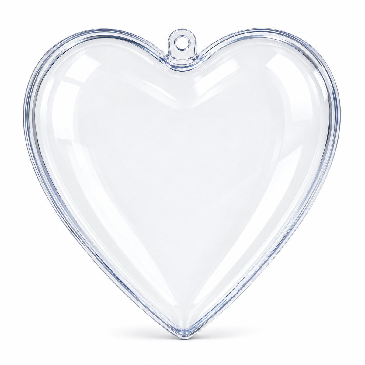 Set of 3 Clear Plastic Hearts Ornaments 2.45 Inches (62 mm) 6