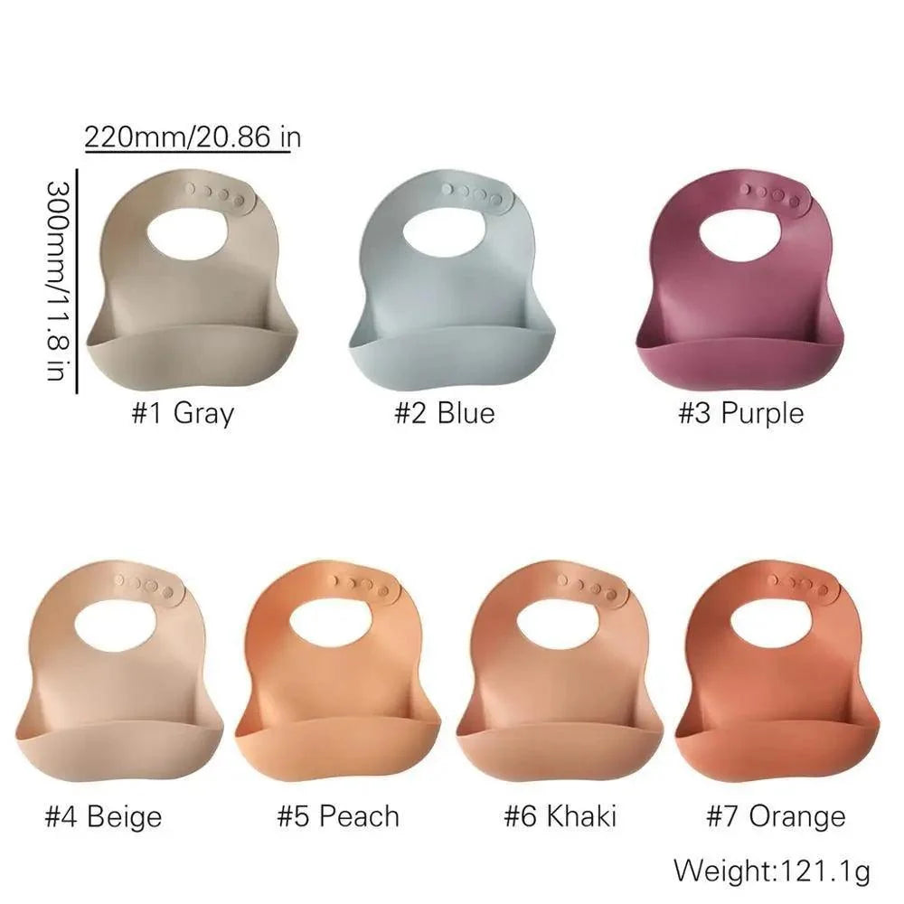 Silicone Bibs For Kids Newborn Baby Feeding Tableware Waterproof  Baby Bibs For Toddler Bib For Kids 4
