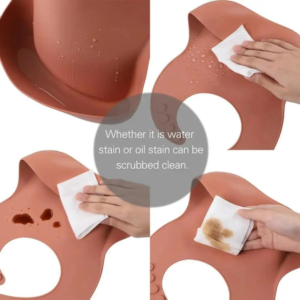 Silicone Bibs For Kids Newborn Baby Feeding Tableware Waterproof  Baby Bibs For Toddler Bib For Kids 2