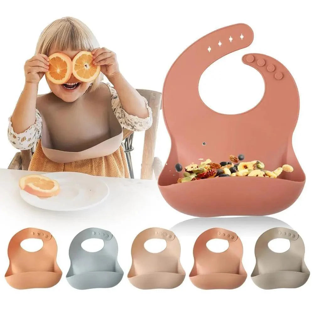 Silicone Bibs For Kids Newborn Baby Feeding Tableware Waterproof  Baby Bibs For Toddler Bib For Kids 1