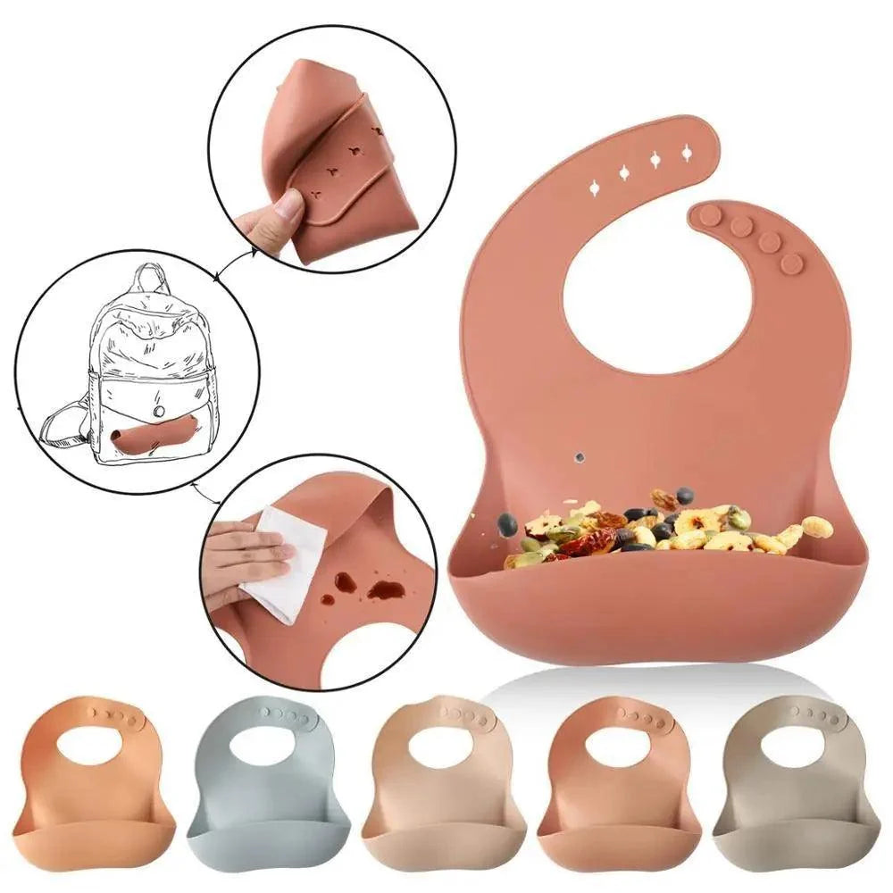 Silicone Bibs For Kids Newborn Baby Feeding Tableware Waterproof  Baby Bibs For Toddler Bib For Kids 3
