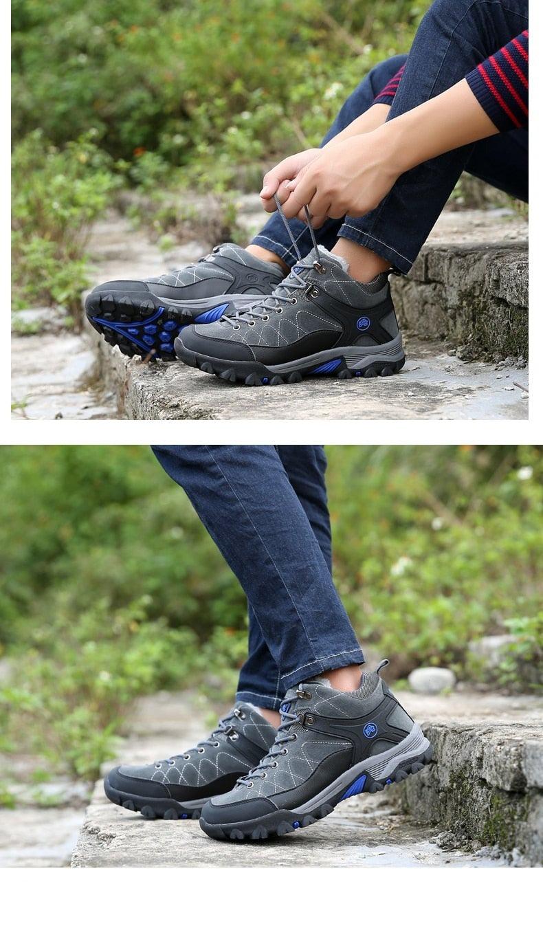 Soft Black Mens Boots Winter Fur Warm Snow Men Walking Boots Work Shoes Footwear Fashion Rubber Ankle Shoes Warm Fur Lined Ankle Booties Comfortable Non Slip Outdoor Shoes 20