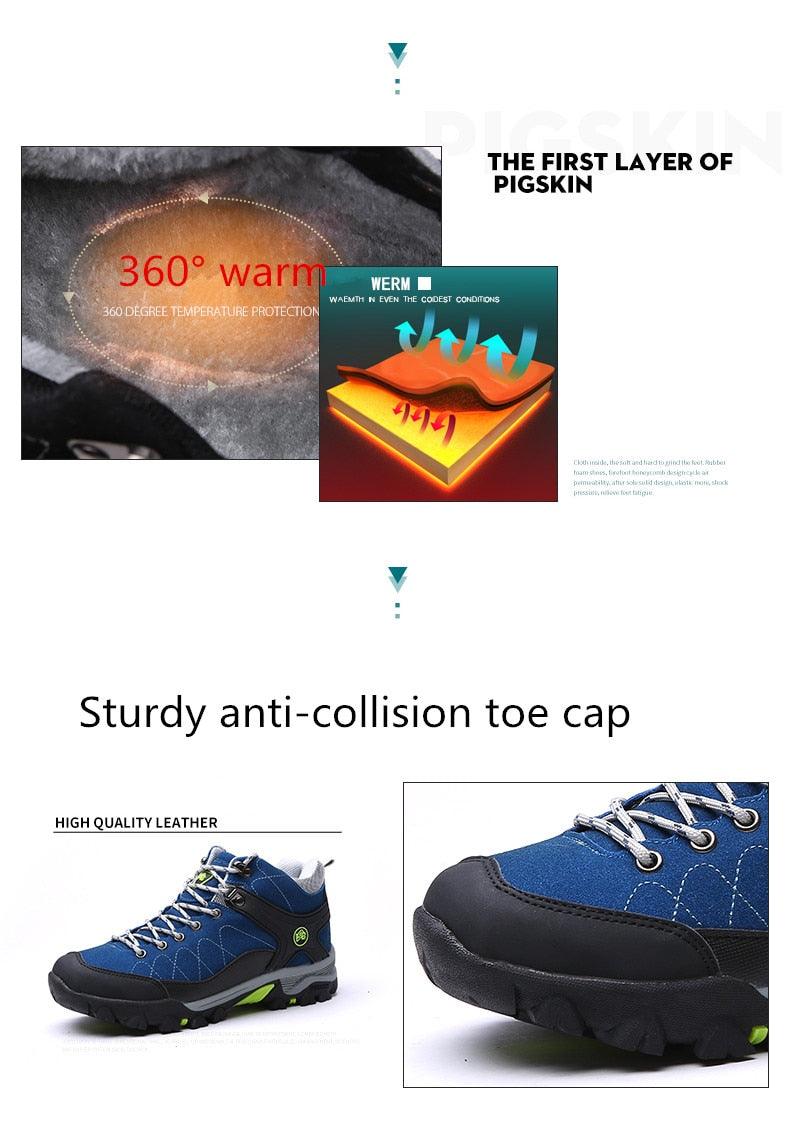 Soft Black Mens Boots Winter Fur Warm Snow Men Walking Boots Work Shoes Footwear Fashion Rubber Ankle Shoes Warm Fur Lined Ankle Booties Comfortable Non Slip Outdoor Shoes 24