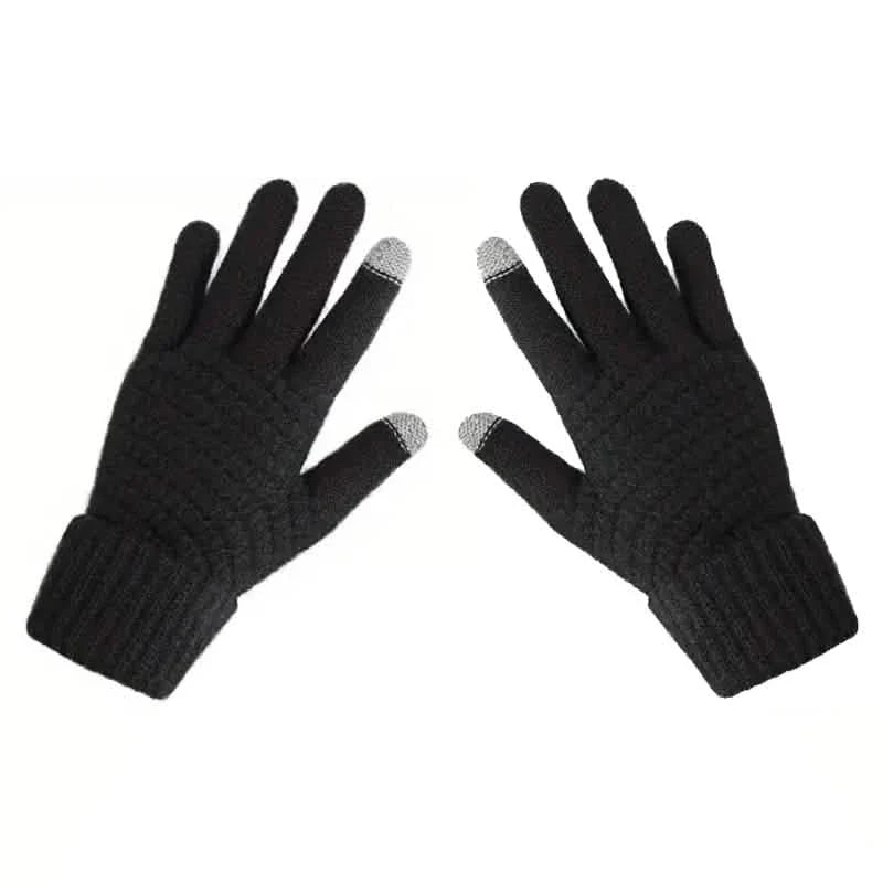 Soft Touchscreen Winter Gloves Elastic Cuff Knit for Cold Weather 10