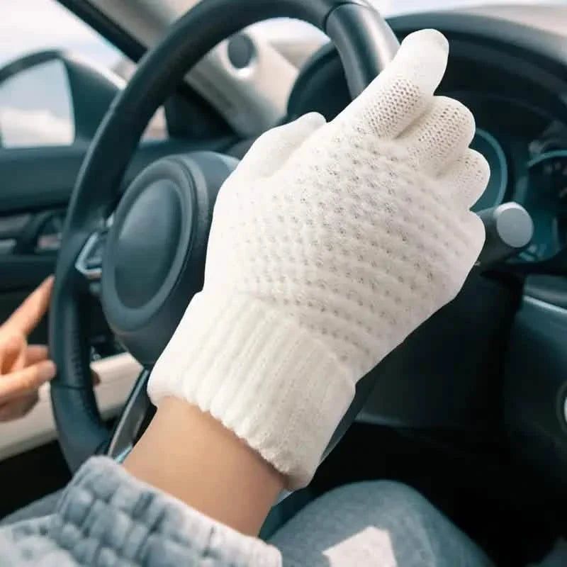 Soft Touchscreen Winter Gloves Elastic Cuff Knit for Cold Weather 1