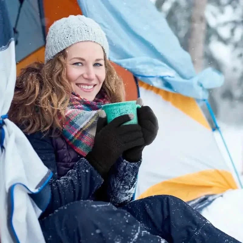 Soft Touchscreen Winter Gloves Elastic Cuff Knit for Cold Weather 8