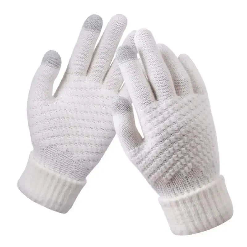 Soft Touchscreen Winter Gloves Elastic Cuff Knit for Cold Weather 11