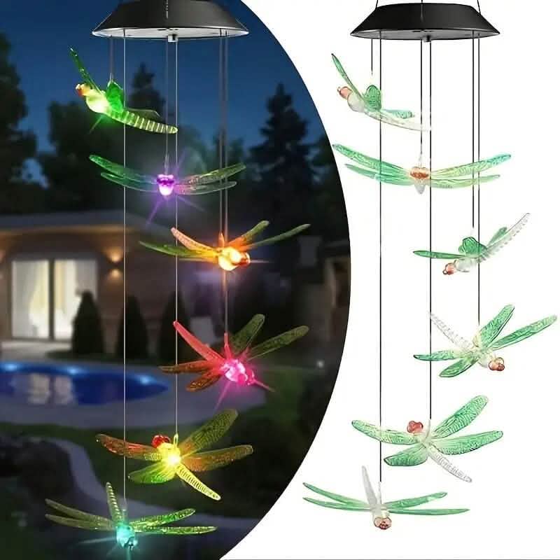 Solar Dragonfly Wind Chimes Lights 5