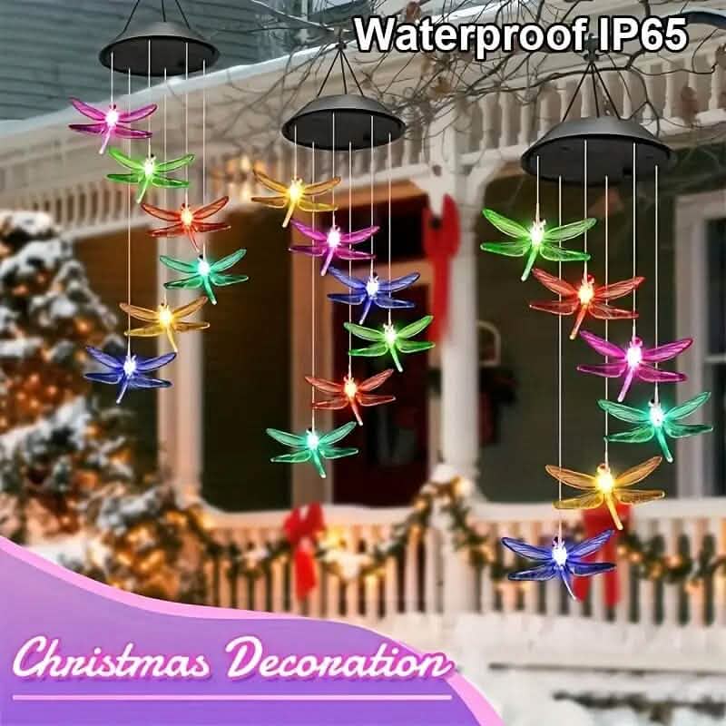 Solar Dragonfly Wind Chimes Lights 4