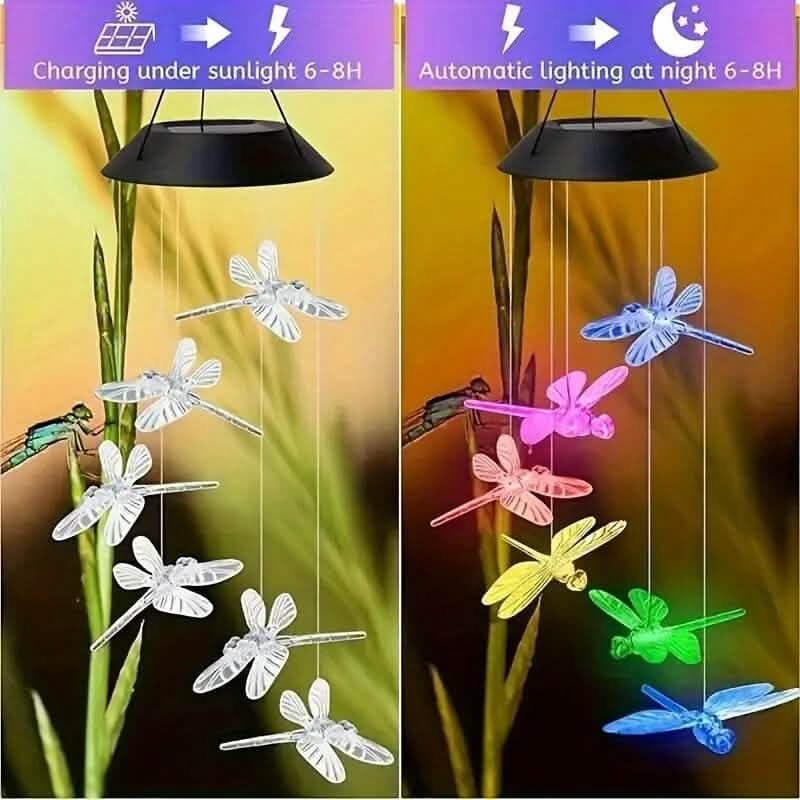 Solar Dragonfly Wind Chimes Lights 3